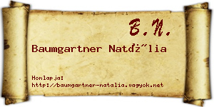 Baumgartner Natália névjegykártya